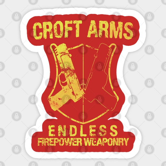 Croft Arms - TR1 title colors Sticker by JohnLucke